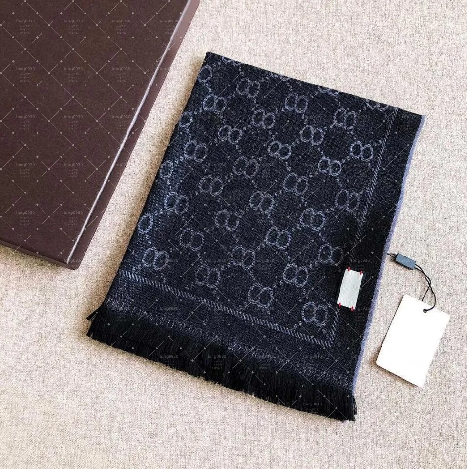 Designer Scarf 100% Cashmere wool Scarves Womens and mens Long Wraps Classic Plaid Women Man silk scarf designers with Brand logo Box