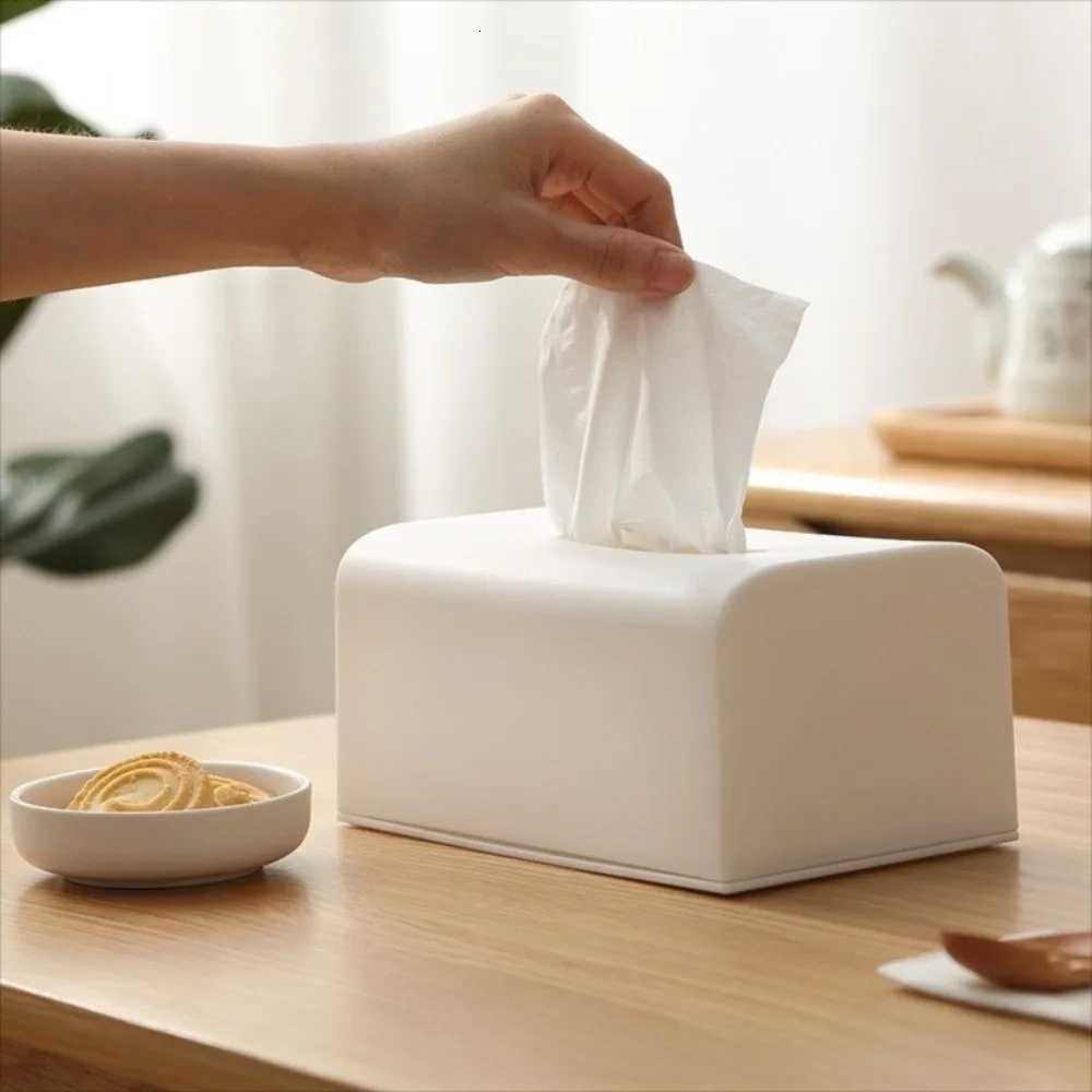 Mti-Function 2 Size Tissue Holder Nordic Style Luxury Napkin Box White Plastic Tissue Dispenser Living Ro H251201
