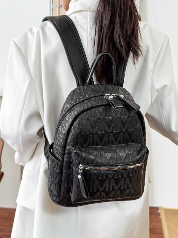 Backpack Womens Autumn/Winter New 2026 Double Shoulder Bag - Soft Leather Vintage Pattern Minimalist Fashion Travel Backpack Spacious Casual Bookbag