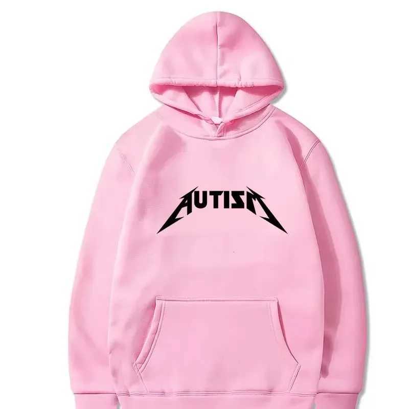 Autism Metal Rock Meme Hoodie Top Men Women Fashion Hip Hop Fleece Hoodie Oversized Pullover Winter Sport Sweatshirt for Men J251203