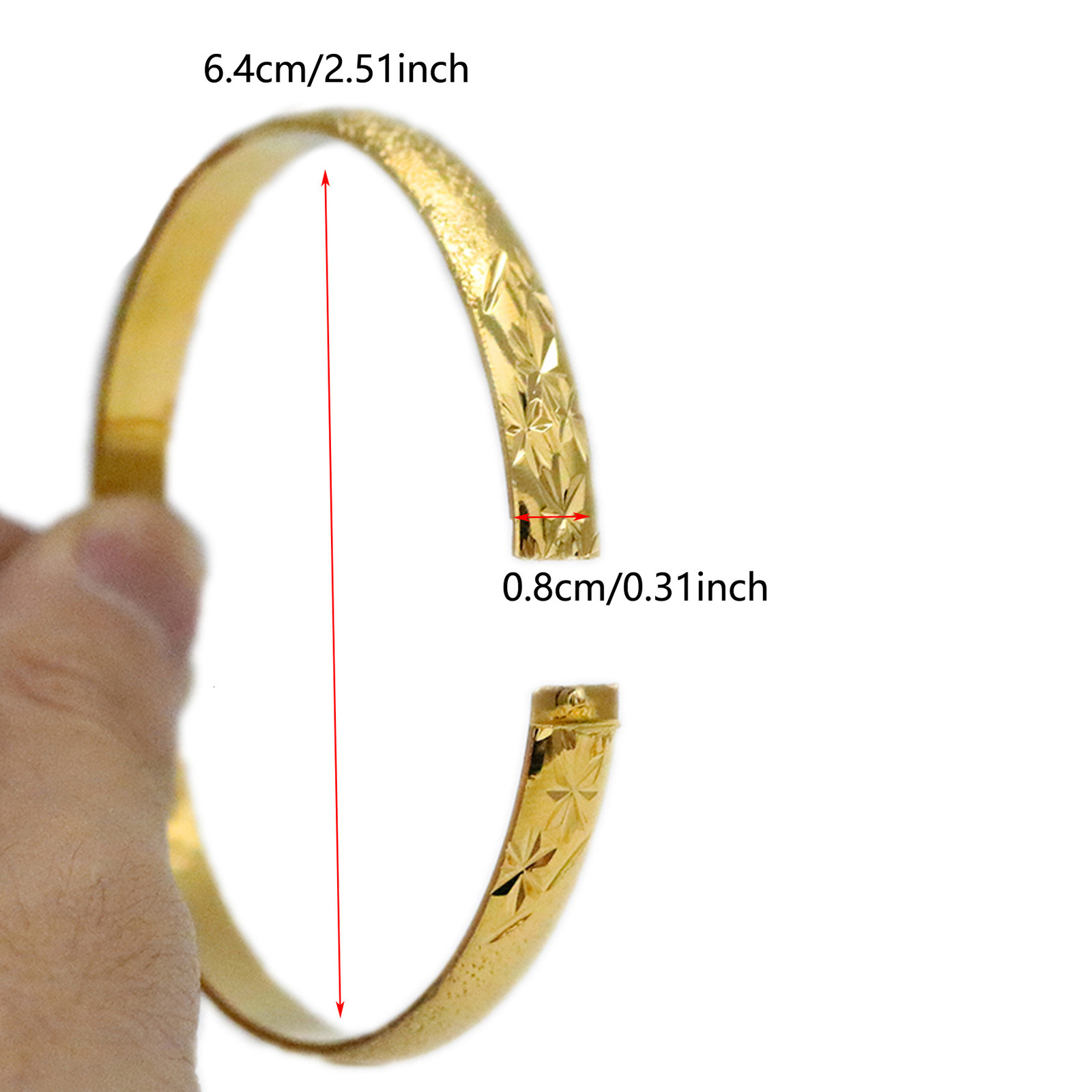 Xiyin Unisex 8mm Vietnam Gold Plated Buckle Open Car Flower Bracelet Vacuum Electroplating Color Retention 231221