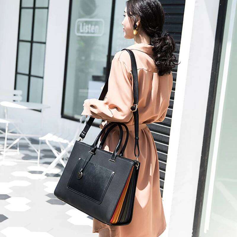 Luxury Bag Designer OYIXINGER Women S Leather Laptop Briefcase Inch Large Capacity Shoulder Bag For Macbook HP DELL Business Work Tote Waterproof