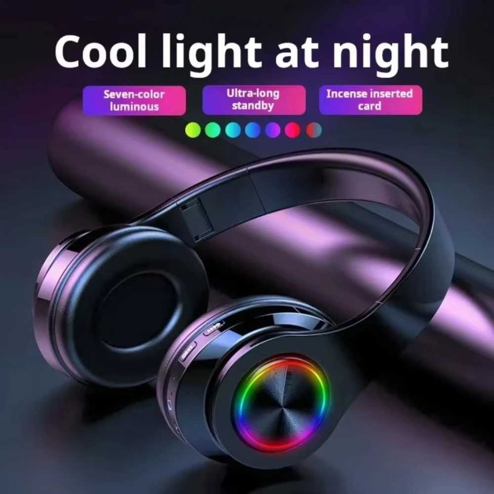 sets Gamer phones tooth Surround Sound Stereo Wireless Earphone USB With MicroPhone Colourf Light PC Laptop set Y251202