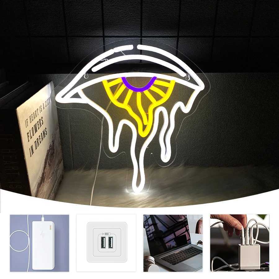 Animation Neon Sign Evil Melting Eyes Personality Icon Used For Bedroom Game Room Bar Club Party Man Cave Wall Decor H251201