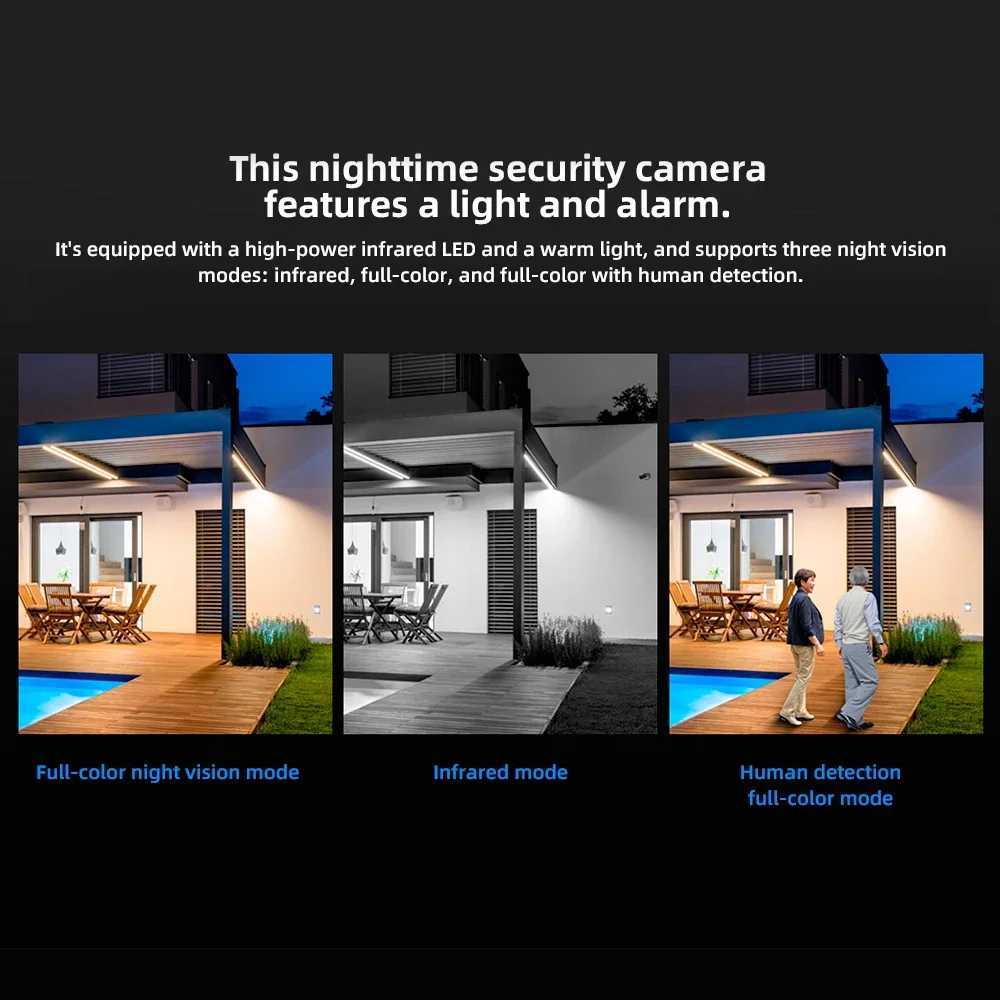 KERUI Outdoor WIFI IP Camera Three Lens Triple Sn 10x Zo PTZ Auto Tracking Security Protection CCTV Video Surveillance C251202