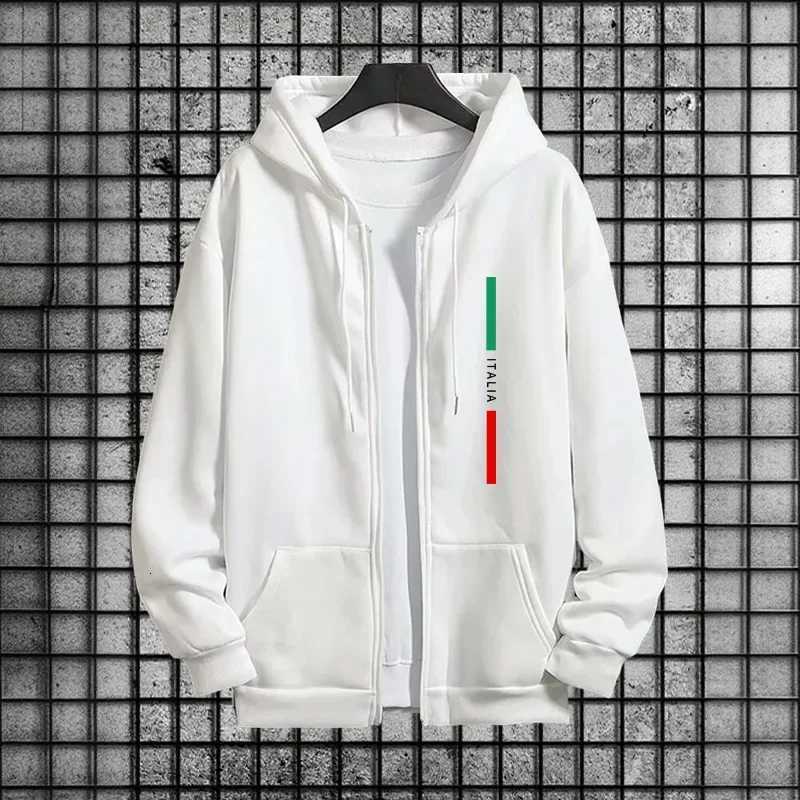 Mens Italy Fashion Tracksuit Set 2025 New 2 Pieces Zipper Hoodies and Joggers Urban Streetwear Outfit Autumn Winter Casual Wear W251202