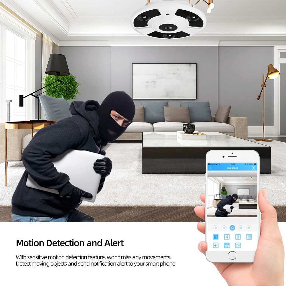 8MP 4K tra HD Fisheye IP Camera 180 Degree Wide Angle Panoramic Security Camera POE Au Network IP Video Surveillance System C251202