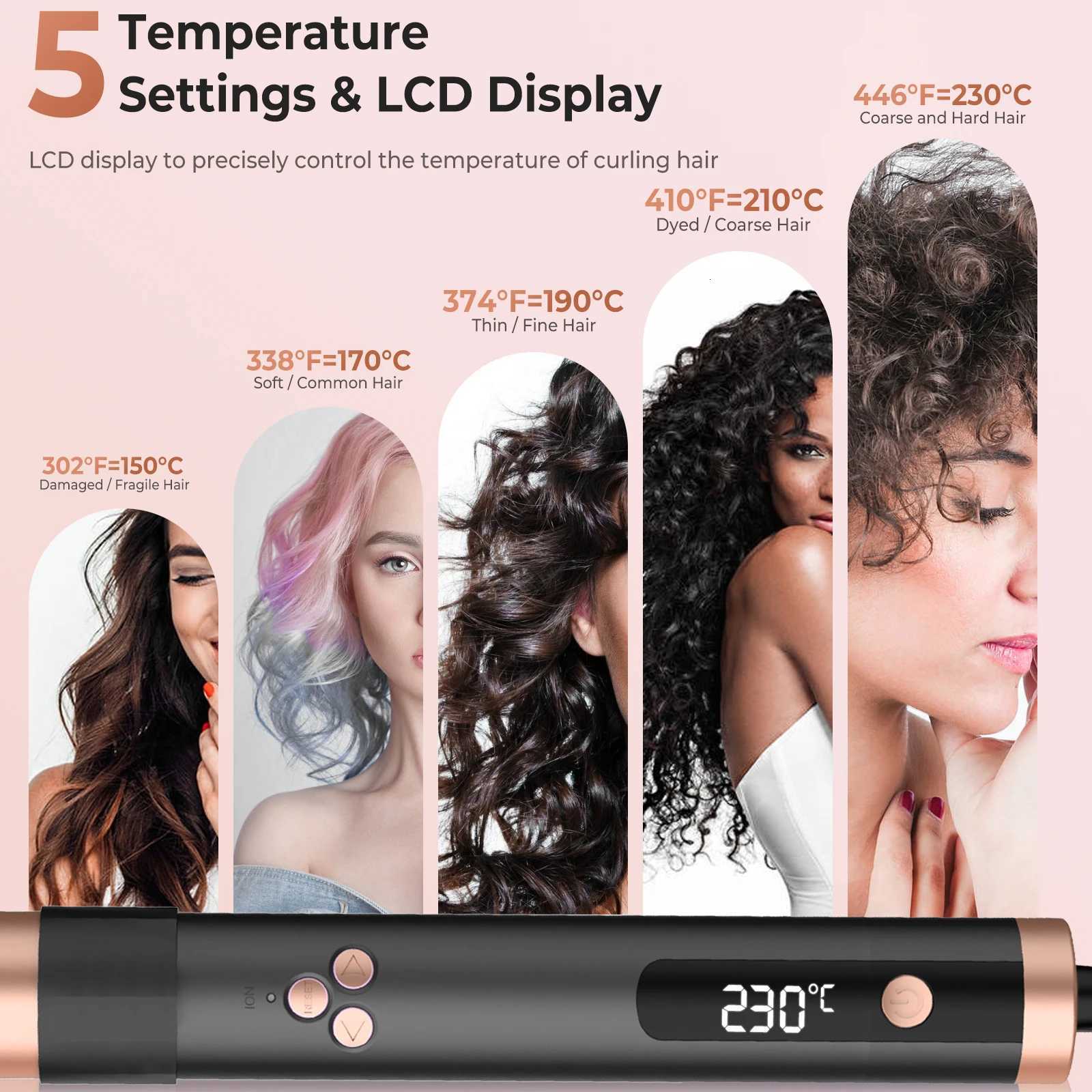 Electric Professional Ceramic Hair Curler Curling Iron Roller Curls Wand Waver Fashion Styling Tools C251202