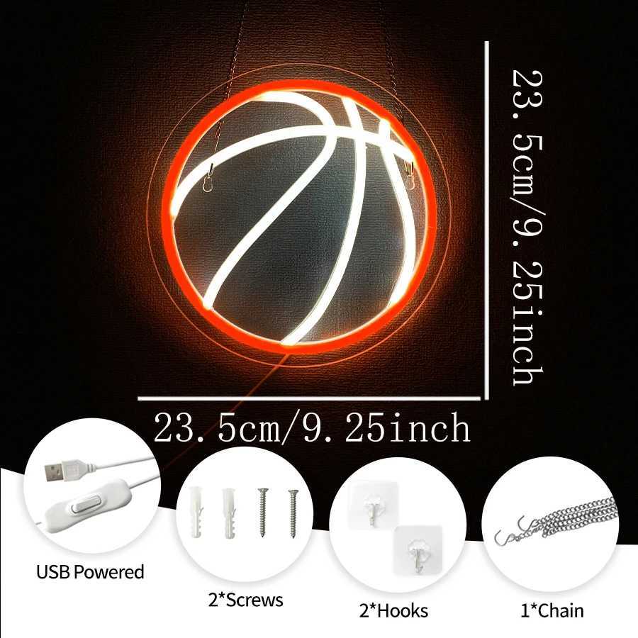 Basketball Led Neon Sign Used For Wall Decor Usb Powered Bedroom Stadium Basketball Club Man Cave Art Wall Lamp H251201