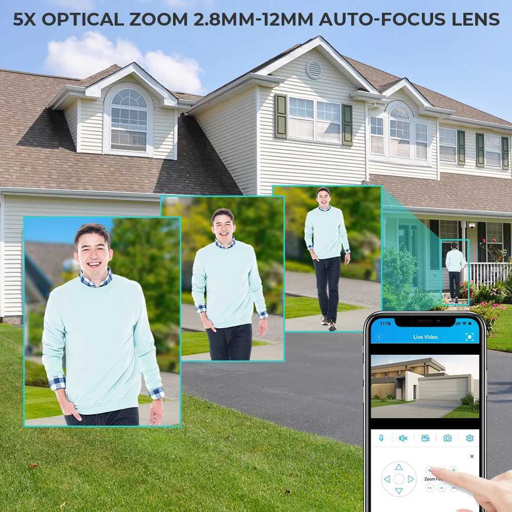 8MP 4K POE PTZ IP Camera Outdoor Waterproof Metal Vandal-proof CCTV Security Surveillance Camera 5MP He Ceiling De Camera C251202