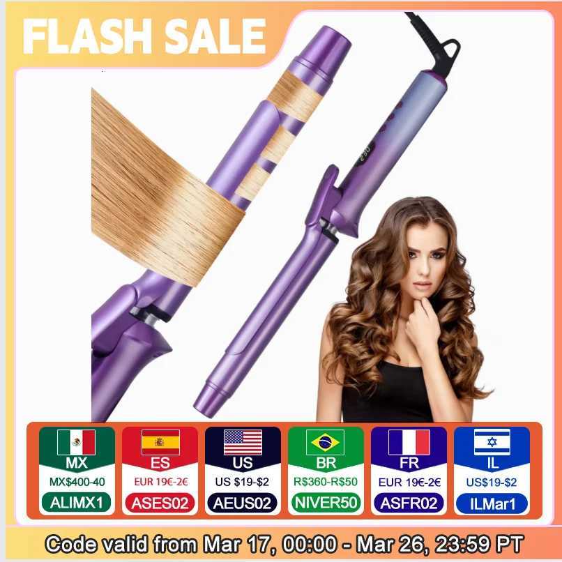 Hatteker 25mm Hair Curler Large Volume Negative Ion Electricperm for Bangs Durable Styling Tool Non-Damaging to Hair US C251202