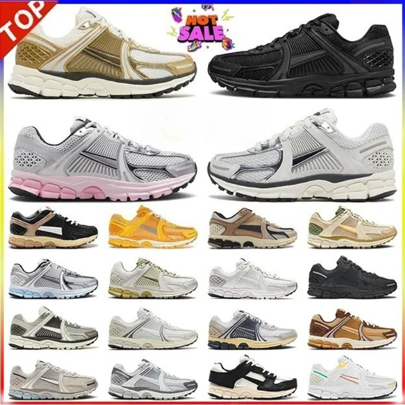 Vomeros 5 Running Shoes Photon Dust Pink Foam with Black Metallic Accents for Men Women gold vomero5 mens women outdoor sneakers chaussures trainers 36-45