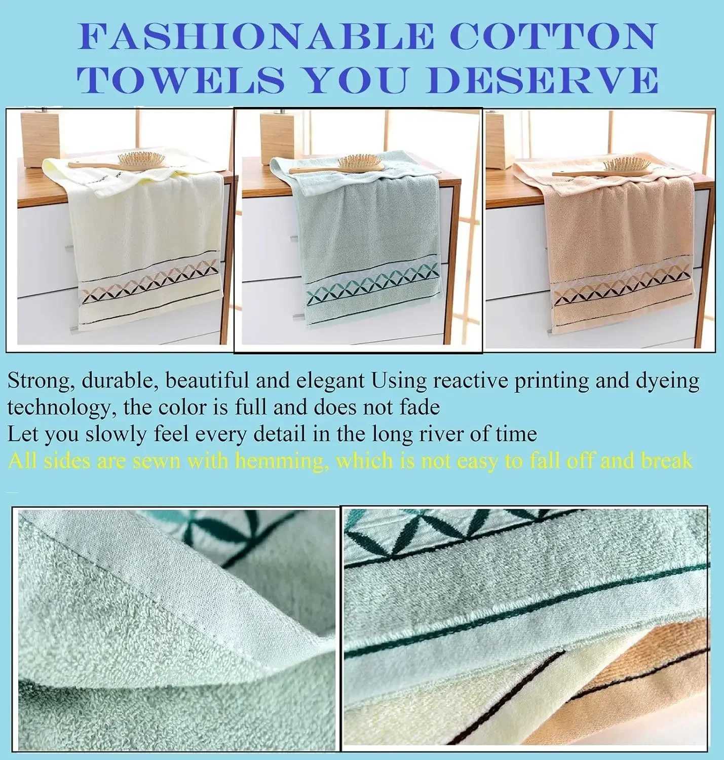 4 packs pure cotton hand towel 100 cotton face towel printed super soft high absorbent bathroom Y251202