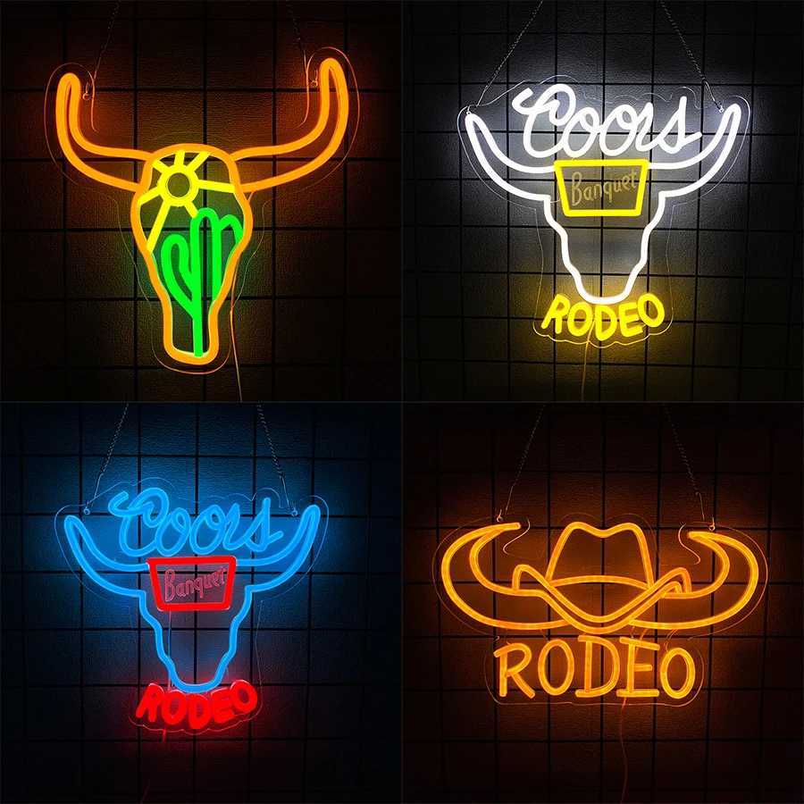 Bar Led Neon Sign OxS Horn Personality Icon Usb Powered Used For Art Decor Of Beer Bars Clubs Theme Parties And Man Caves H251201