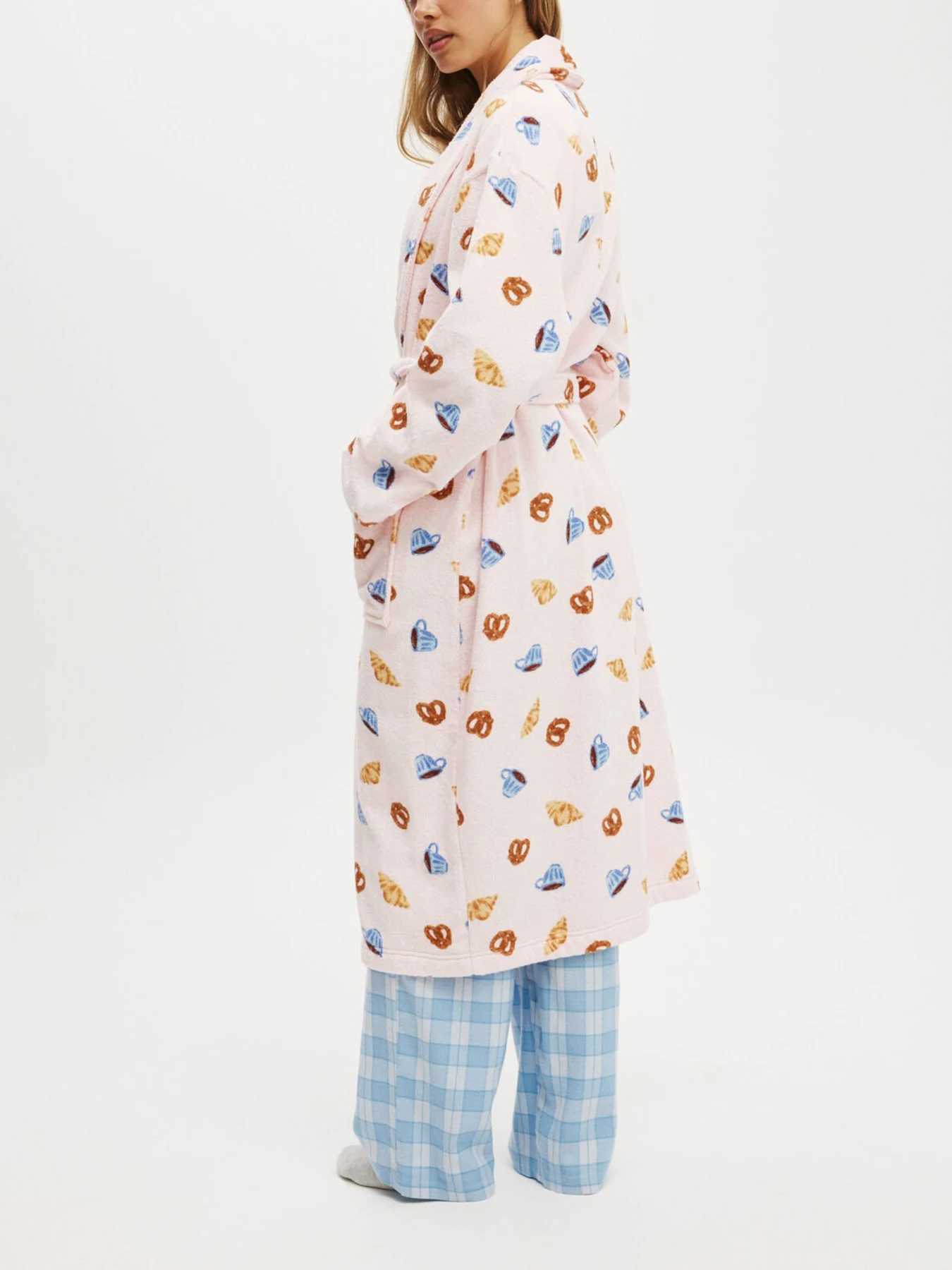 New Womens Lapel Bathrobe Autumn And Winter Models Facecloth Warm And Comfortable Long-Sleeved Robe Homewear Hot Sale S M L C251202