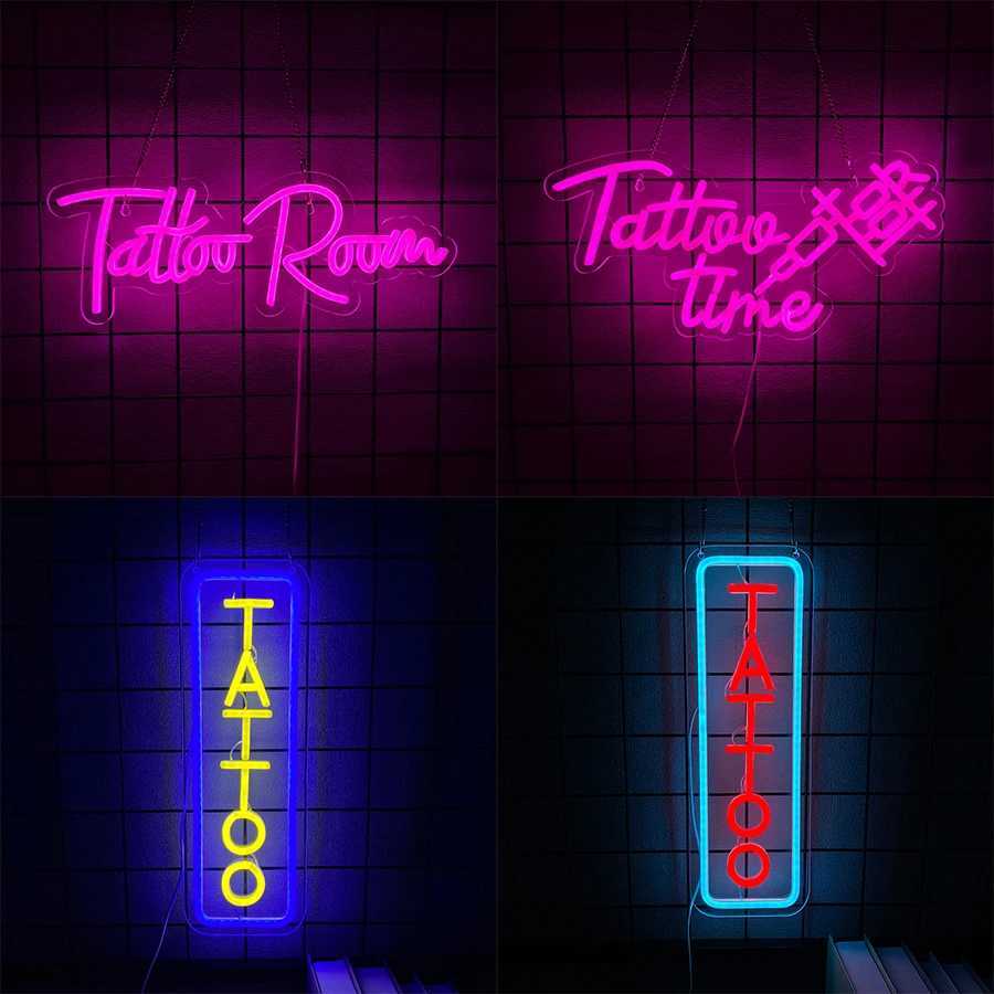 Tattoo Series Neon Signs Hand-Made Led Letter Icons Usb Powered Used For Room Clubs Bars Tattoo Studios Man Caves Decor H251201