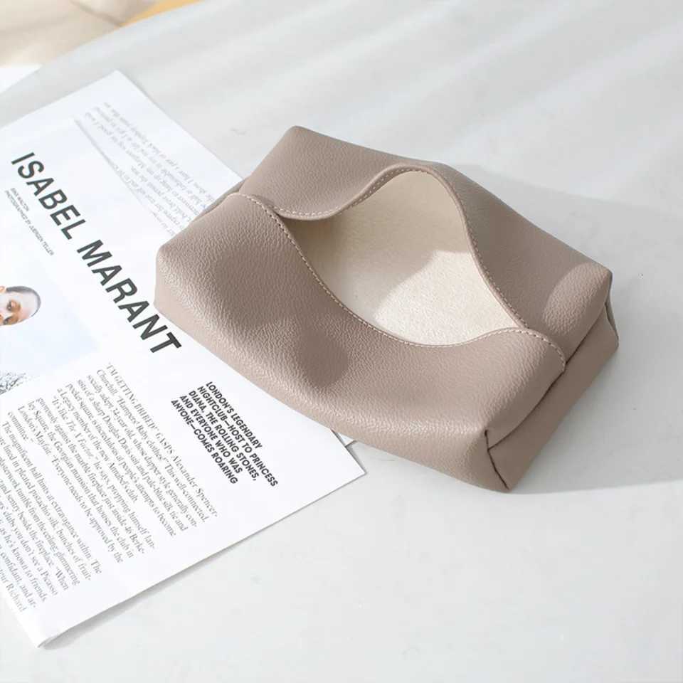 Creative Leather Tissue Box Nordic Simple He Living Ro Light Luxury Tissue Box Bedro High-end Paper Tissue Box H251201