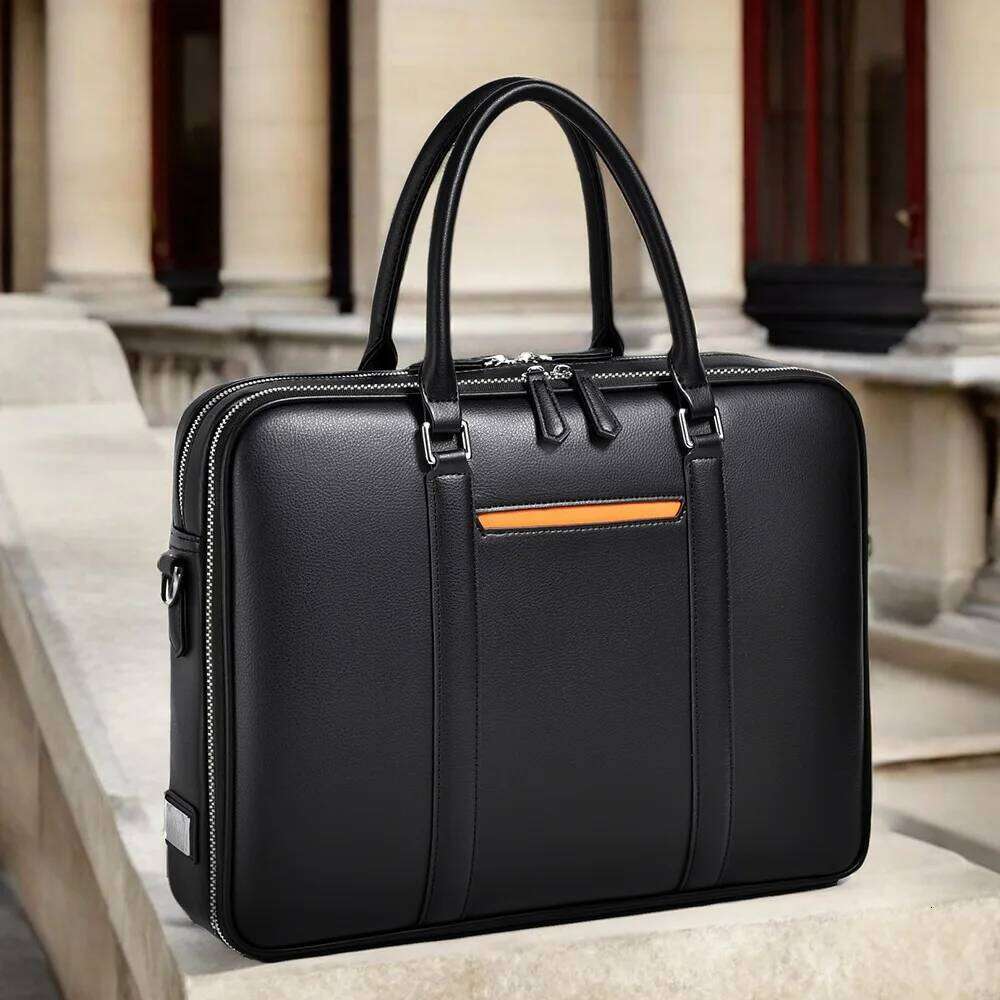 Luxury Bag Designer New Cow Genuine Leather Business Men S Briefcase Male Shoulder Messenger Laptop Computer Designer Bag