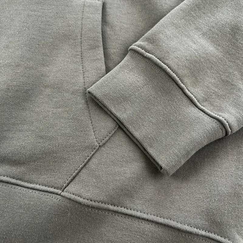 Season 7 Double Line Front and Back Double Row Flocking Letter Hoodies Classic High Street Mens Hoodie Loose Casual Couple Coat J251203