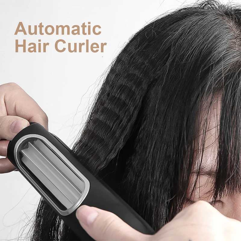 Professional Wave Hair Styler Autatic Rotating Ceramic Corrugated Curling Iron Volumizing Fluffy Waver Salon Styling Tools C251202
