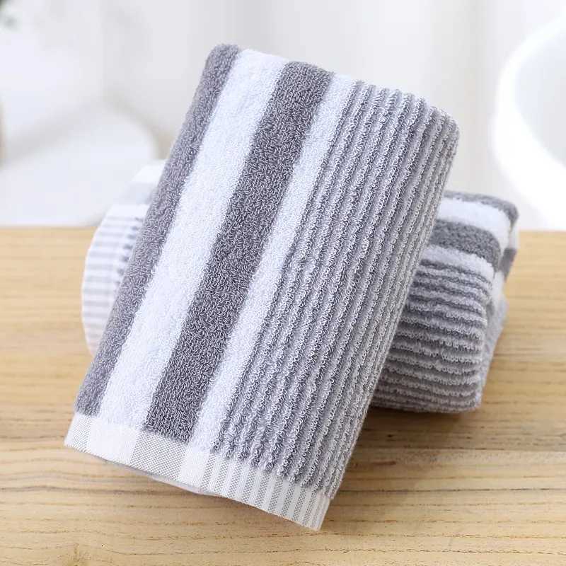Japanese Style Gradient Striped Bathroom Towel - Strong Water Absorption Hand Face Towel Unprinted Quty Towels Y251202