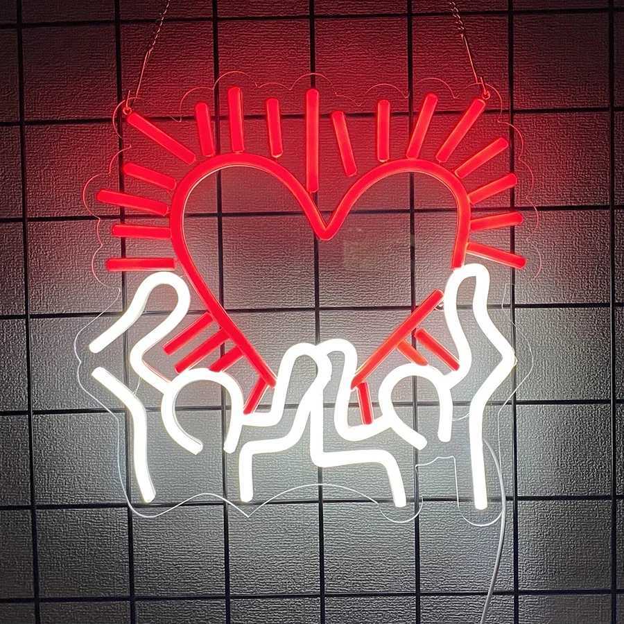Heart LED Neon Light Wall Hanging Room Decor With OnOff Switch Home Party Wall Decor LED Neon Signs For Unique Rooms H251201