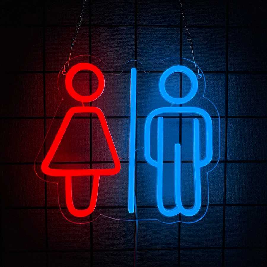 Warm Reminder Led Neon Sign Bathroom Indicator Light Used For Decor Of Bars Clubs Game Rooms And Entertainment Places H251201