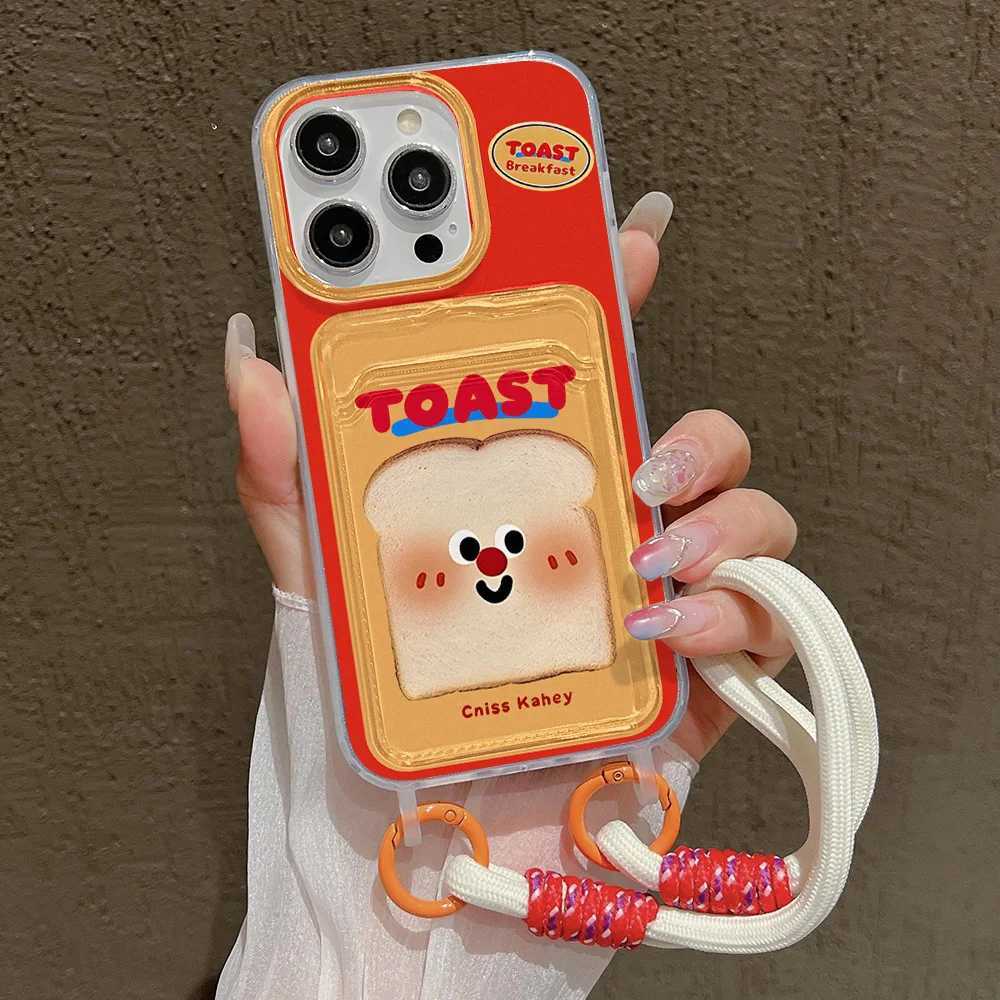 Cute Cartoon Phone Case For iPhone 11 Case iPhone 16 15 13 12 14 Pro Max 7 8 Plus XR X XS SE 2 3 Wrist Chain Soft Card Bag Cover J251202