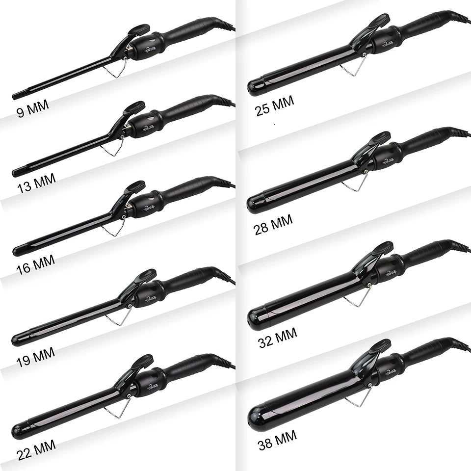 Ceramic Hair Curler 38mm Hair Styling Tools LCD Curling Iron Digital Magic Curling Wand Irons C251202