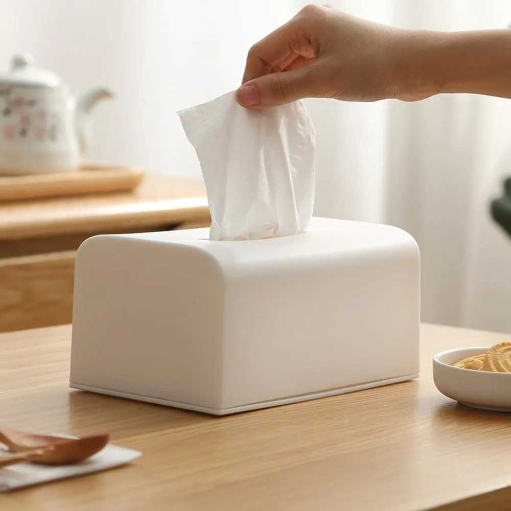 Mti-Function 2 Size Tissue Holder Nordic Style Luxury Napkin Box White Plastic Tissue Dispenser Living Ro H251201