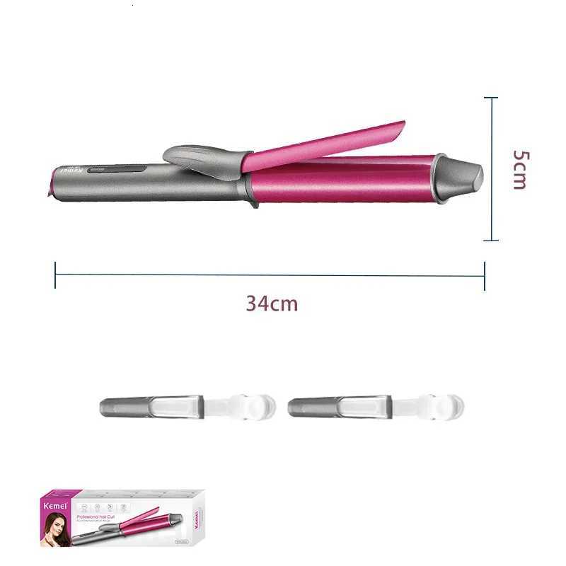 Kemei Curling Iron Long Barrel Styler Versatile Curling Wand Adjustable Heat Settings Wen Hair Curler with Extended Barrel C251202