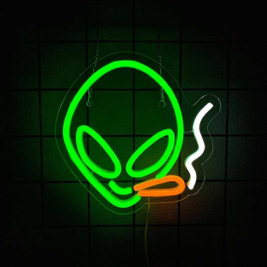 Animation Series Neon Signs Alien Personality Icons Used In Rooms Clubs Game Rooms Bars Man Caves Decor Easy To Hang H251201