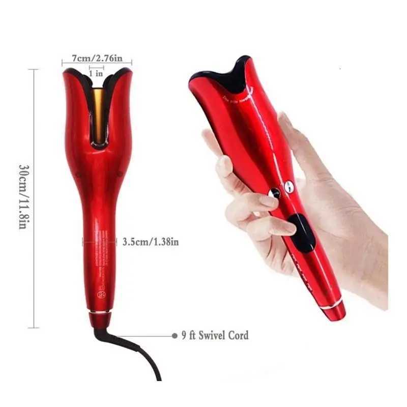 Rose-shaped Mti-Function LCD Curling Iron Professional Hair Curler Styling Tools Curlers auto rotating ceramic hair curler C251202