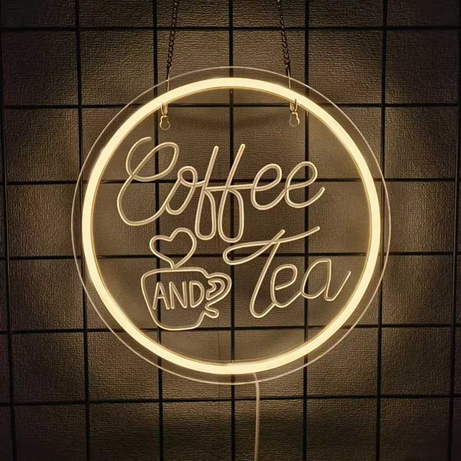 Coffee Series Neon Signs 3D Carved Warm White Icons Usb Powered Suitable For Business Decor In Clubs Restaurants And Cafes H251201