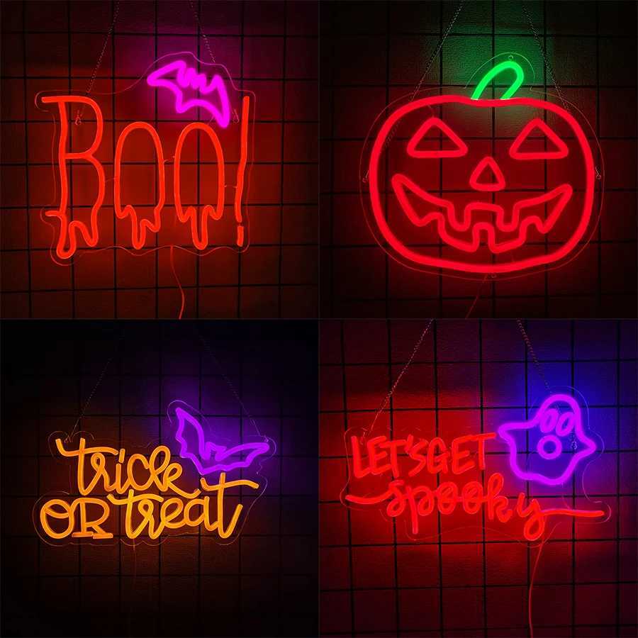 Halloween Series Led Neon Sign Ghost Pumpkin Art Icon Used For Bedroom Bar Shop Man Cave Club Halloween Party Decor H251201