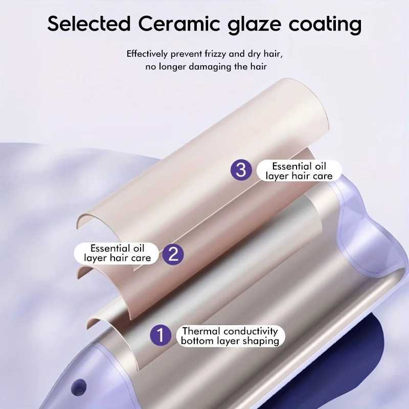 Ladies deep V big hair curling rod 32mm long-la styling roller fast heating suitable for width and depth waves holiday C251202