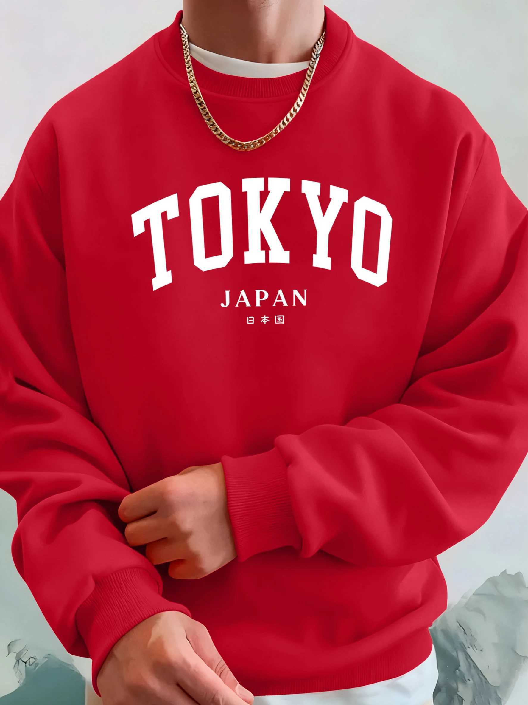 Tokyo Japan Letter Creative Printing Hoodies MenS Soft Fashion Clothes Sport Fleece Streetwear Oversized Casual Sweatshirts J251203