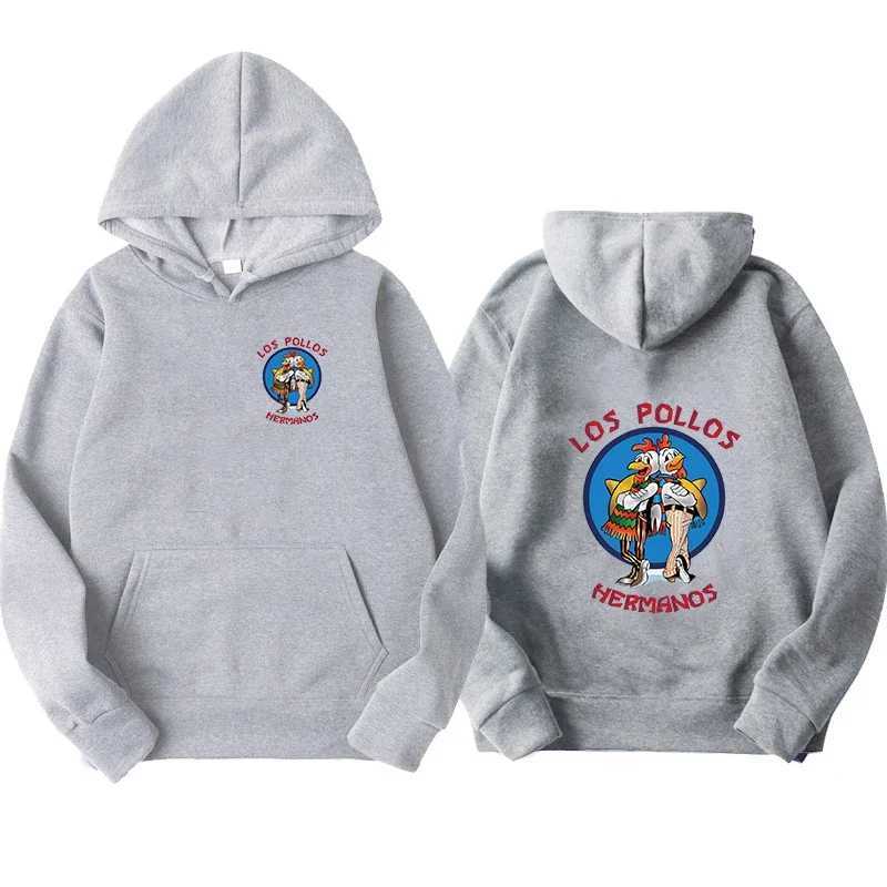 Autumn Winter FLeece Loose Sweatshirt Bad Hoodie Los Pollos Hermanos Chicken Brothers Print Tracksuit Men Women Fashion J251203