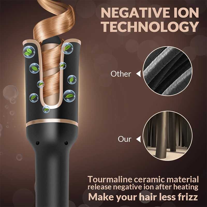 Autatic Curling Iron Electric Autatically Curly Tongs Hair Curler hine Portable Professional Auto Rotating Wand Curl C251202