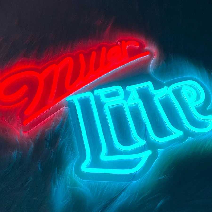 Miller Lite Led Neon Lights Are Used For Wall Decoration Usb Power Supply With Switch MenS Caves Bars Christmas Decoration H251201