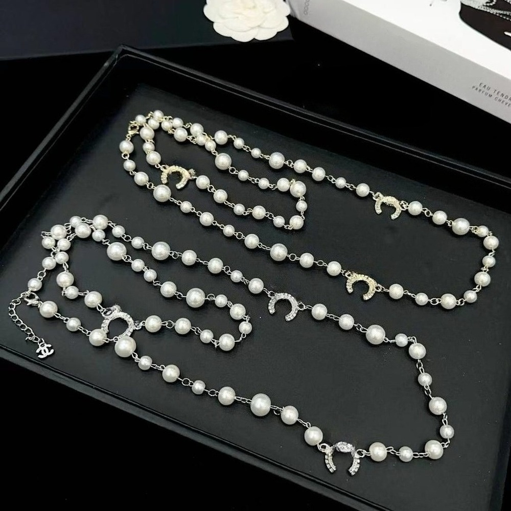 Luxury Classic Necklace Designer Pendant Necklace Gold Plated Crystal Pearl Bracelet Necklace Women Party Jewerlry