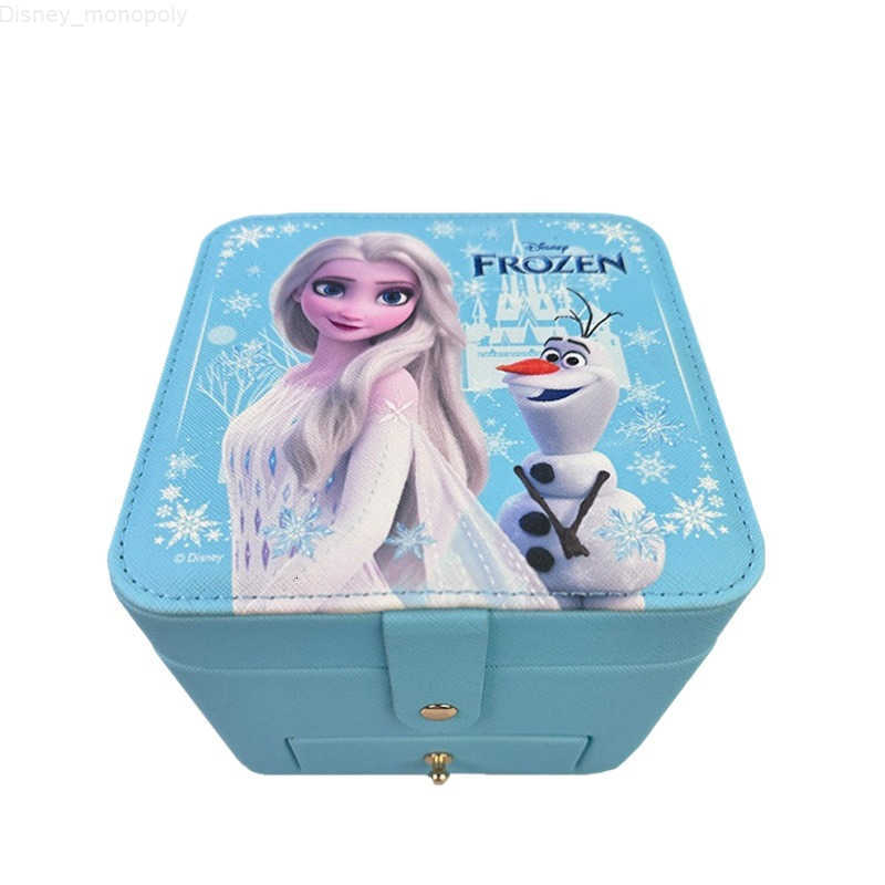 Disney Ice Queen Elsa Princess Jewelry Box Childrens Toy Hair Accessories Gift Box Girl Pretend Play Princess Style Gift H251202