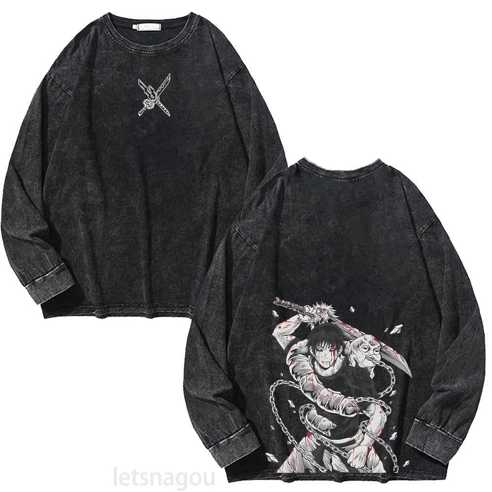 Jujutsu Kaisen Anime Zip Up Hoodies for Men Women 100Cotton Toji Print Gothic Harajuku Zipper Sweatshirts Casual Manga Pullover J251203