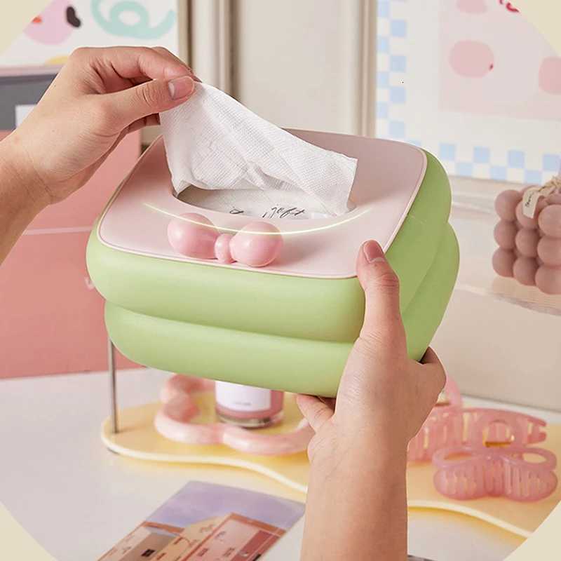 Colorf Tissue Box Organizer Desktop Napkin Holder Wall-Mounted With Lid Portable Design For Living Ro And Bedro Decor H251201