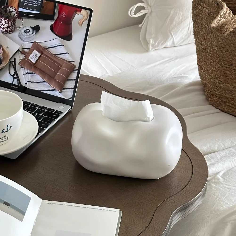 Nordic Ceramic Tissue Box Advanced Napkin Holder Living Ro Dining Table Tissue Case Household Tissue Storage Box Decoration H251201