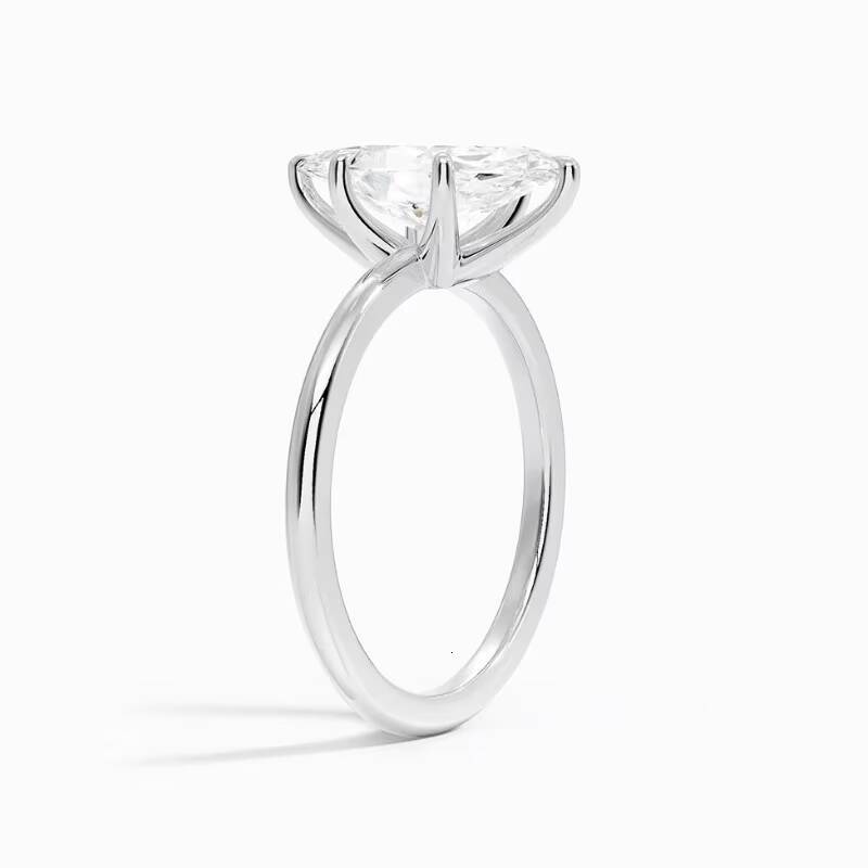 05ct 1ct 2ct Marquise Cut Solitaire Ring IGI Lab Growm Diamond 14K Solid Gold 6 Prong Setting Rings with Lab CVD HPHT Diamond