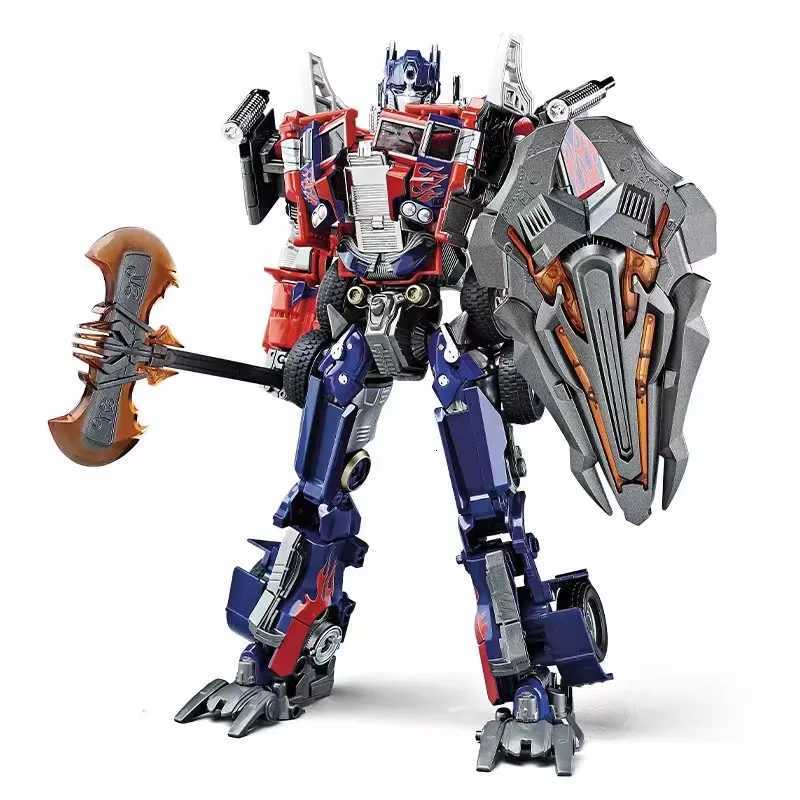 31CM Transformation Optimus Prime Robot Car Toys Truck Head Metal Weapons Suit Gold Black Autobots Action Figure Model Toys Gift Y251129