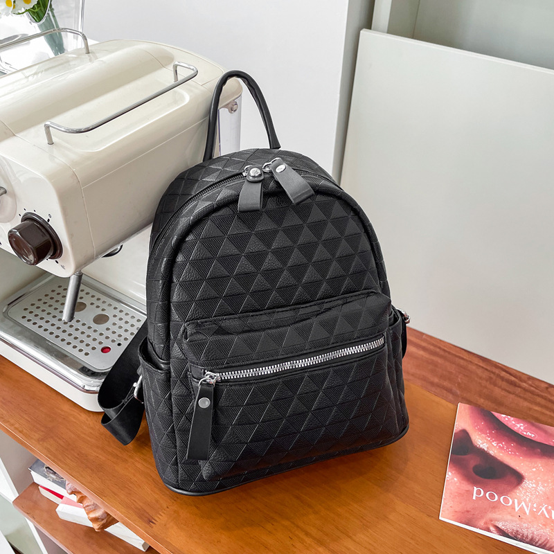 Backpack Womens Autumn/Winter New 2026 Double Shoulder Bag - Soft Leather Vintage Pattern Minimalist Fashion Travel Backpack Spacious Casual Bookbag