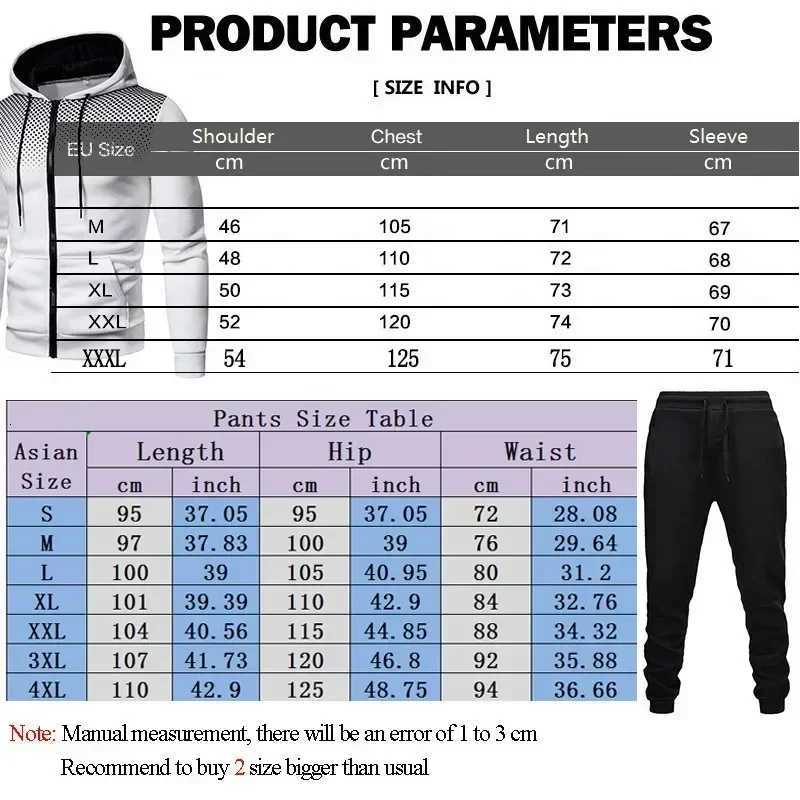 Mens new autumn and winter multi-pocket zipper long-sleeved hoodie sports and leisure pants two-piece fitness jogging suit W251202
