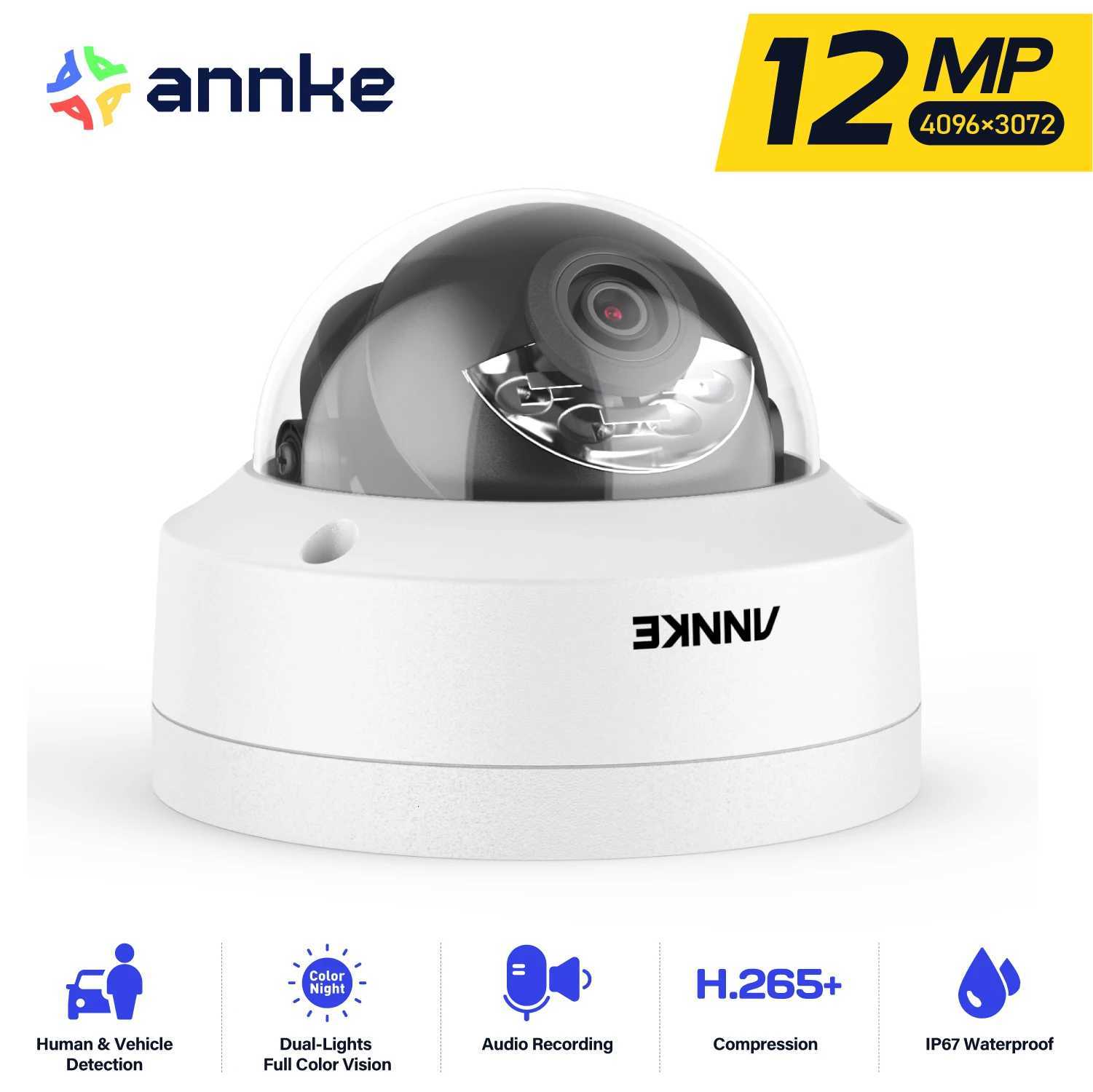 ANNKE 12MP Outdoor Smart Dual Light PoE Security Camera Color IR Night Vision Built-in Microphone IP67 Smart He H265 C251202
